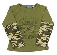 Khaki triko s army rukávy 