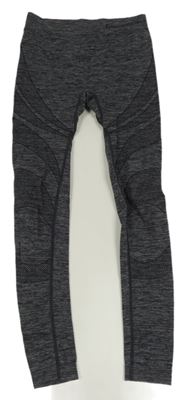 Tmavošedé melírované funkční spodní legíny 