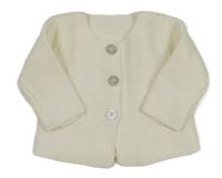 Bílý propínací svetr Nutmeg