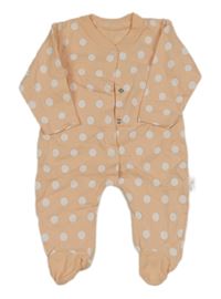 Meruňkový puntíkatý overal 