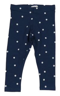 Tmavomodré puntíkaté legíny Primark