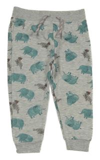 Šedé tepláky se slony Primark