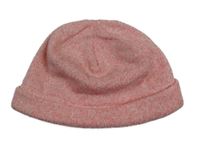 Růžová melírovaná pletená čepice Pocopiano