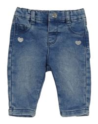 Modré melírované skinny rifle 