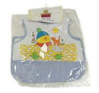 Nové - bílo-modrý bryndák s obrázkem 