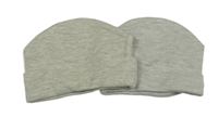 2x šedá melírovaná čepice 