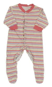 Bílo-barevný pruhovaný overal Early Days