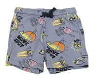 Fialové kraťasy s obrázky Pep&Co