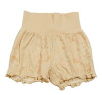 Meruňkové žebrované kraťasy s obrázky Topomini