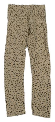 Béžovo-černé leopardí legíny H&M