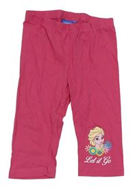 Růžové crop legíny s Elsou Disney