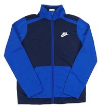 Tmavomodrá propínací sportovní mikina s logem Nike