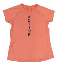 Lososové sportovní tričko s nápisem Active touch