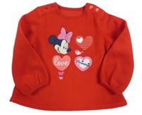 Červená fleecová mikina s Minnie George