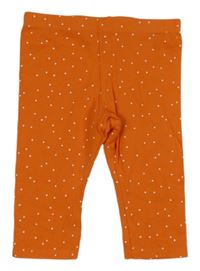 Oranžové puntíkaté crop legíny Tchibo