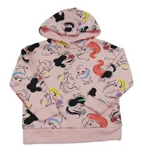 Růžová mikina s princeznami a kapucí Disney