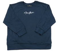 Tmavomodrá mikina s nápisem Matalan