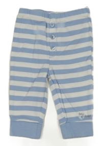 Bílo-světlemodré pruhované tepláky S. Oliver