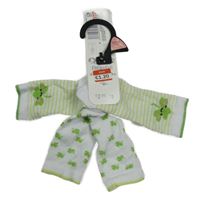 Nové - 2set - 2x Bílo-zelené ponožky F&F