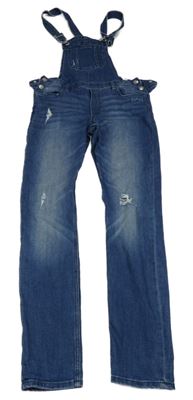 Tmavomodré laclové skinny rifle s prošoupáním Denim Co.