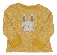 Hořčicové květované triko s králíčkem George