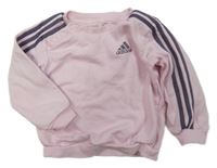 Růžovo-fialová mikina s logem Adidas