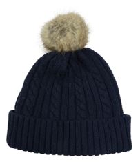 Tmavomodrá čepice s bambulí H&M