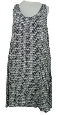 Dámské černo-bílé vzorované šaty H&M