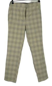 Dámské béžové kostkované kalhoty Zara 