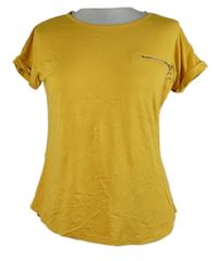 Nové - Dámské okrové volné tričko Select 