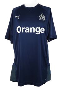 Pánské tmavomodré sportovní funkční tričko s nápisem a logem Puma 