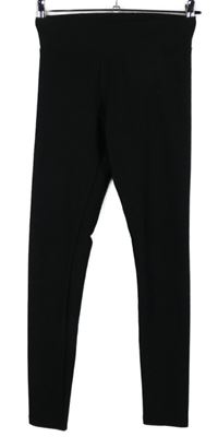 Dámské černé žebrované legíny 