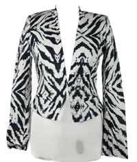 Dámské černo-bílé vzorované crop sáčko Flame 