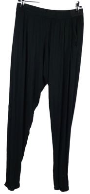 Dámské černé volné kalhoty Post Card 