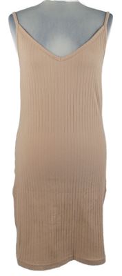 Dámské světlerůžové žebrované šaty H&M