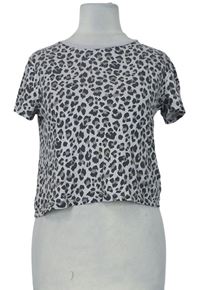 Dámské béžovo-hnědé vzorované crop tričko zn. H&M