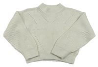 Bílý crop svetr H&M