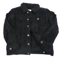 Černá zateplená manšestrová bunda George