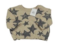 Nové- Béžová mikina s hvězdami Primark