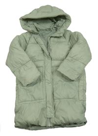 Světlezelený šusťákový zimní kabát s kapucí Primark