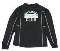 Černé sportovní triko s nápisem 