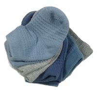 5x ponožky šedsé, modré