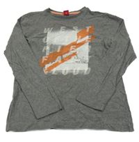 Šedé triko s potiskem S. Oliver