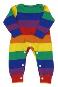 Barevná pruhovaná tepláková kombinéza