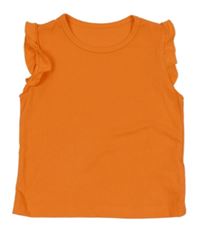 Oranžové žebrované tričko