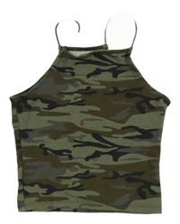 Khaki-hnědý army crop top MIss