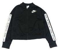 Černá sportovní propínací crop mikina Nike