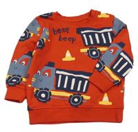 Červená mikina s náklaďáky George