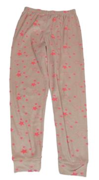 Světlerůžové plyšové kalhoty s hvězdičkami Jeff&Co.