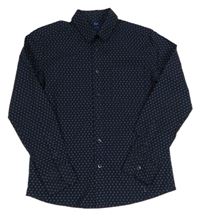 Tmavomodrá vzorovaná košile WE